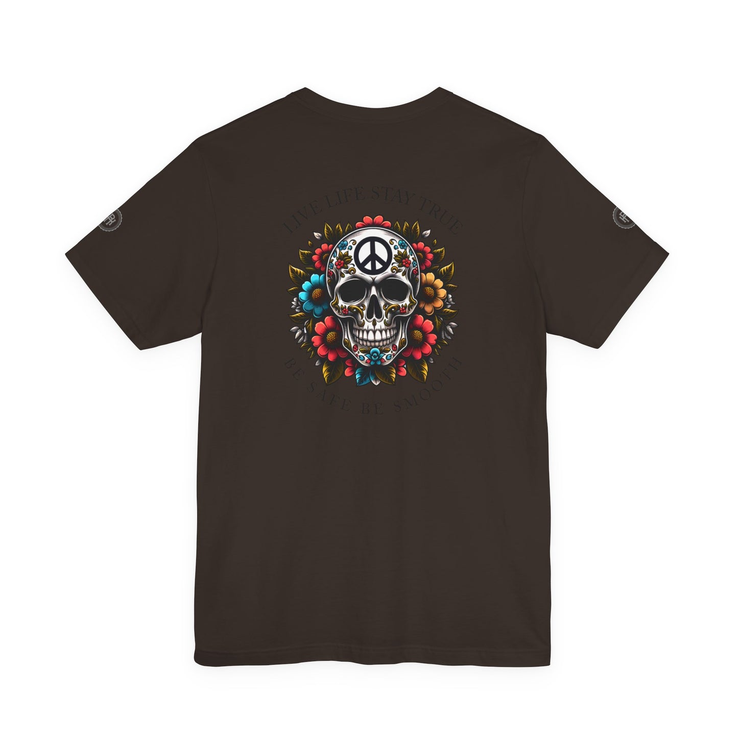 Skull Artwork Tee - Live Life Stay True, Unisex Graphic T-Shirt, Peaceful Vibe Tee, Motivational Shirt for Everyday Wear, Unique Gift Idea,