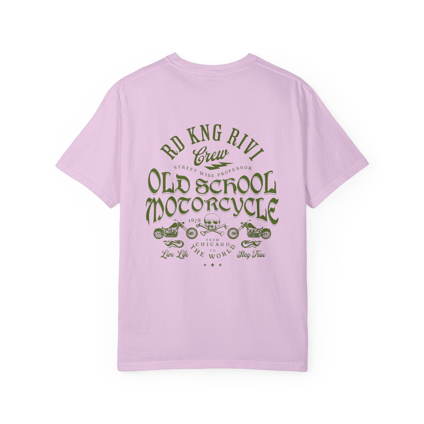 Motorcycle Tee — Garment-Dyed Unisex Motorcycle Shirt