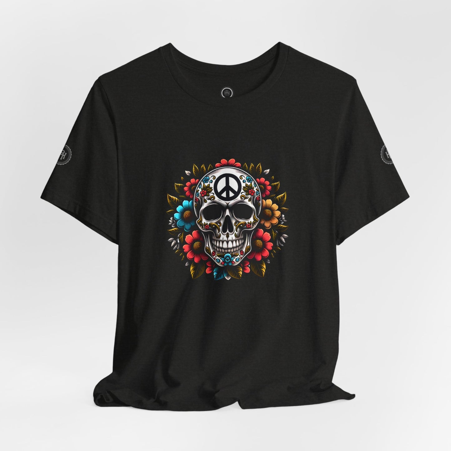 Skull Artwork Tee - Live Life Stay True, Unisex Graphic T-Shirt, Peaceful Vibe Tee, Motivational Shirt for Everyday Wear, Unique Gift Idea,
