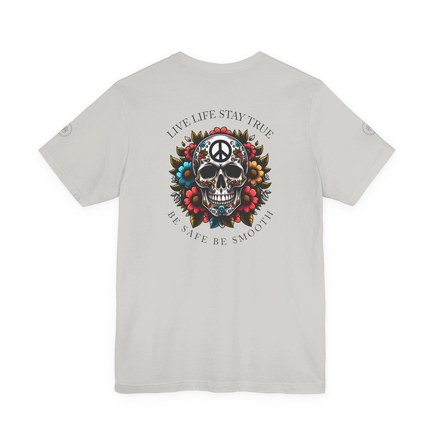 Skull Artwork Tee - Live Life Stay True, Unisex Graphic T-Shirt, Peaceful Vibe Tee, Motivational Shirt for Everyday Wear, Unique Gift Idea,