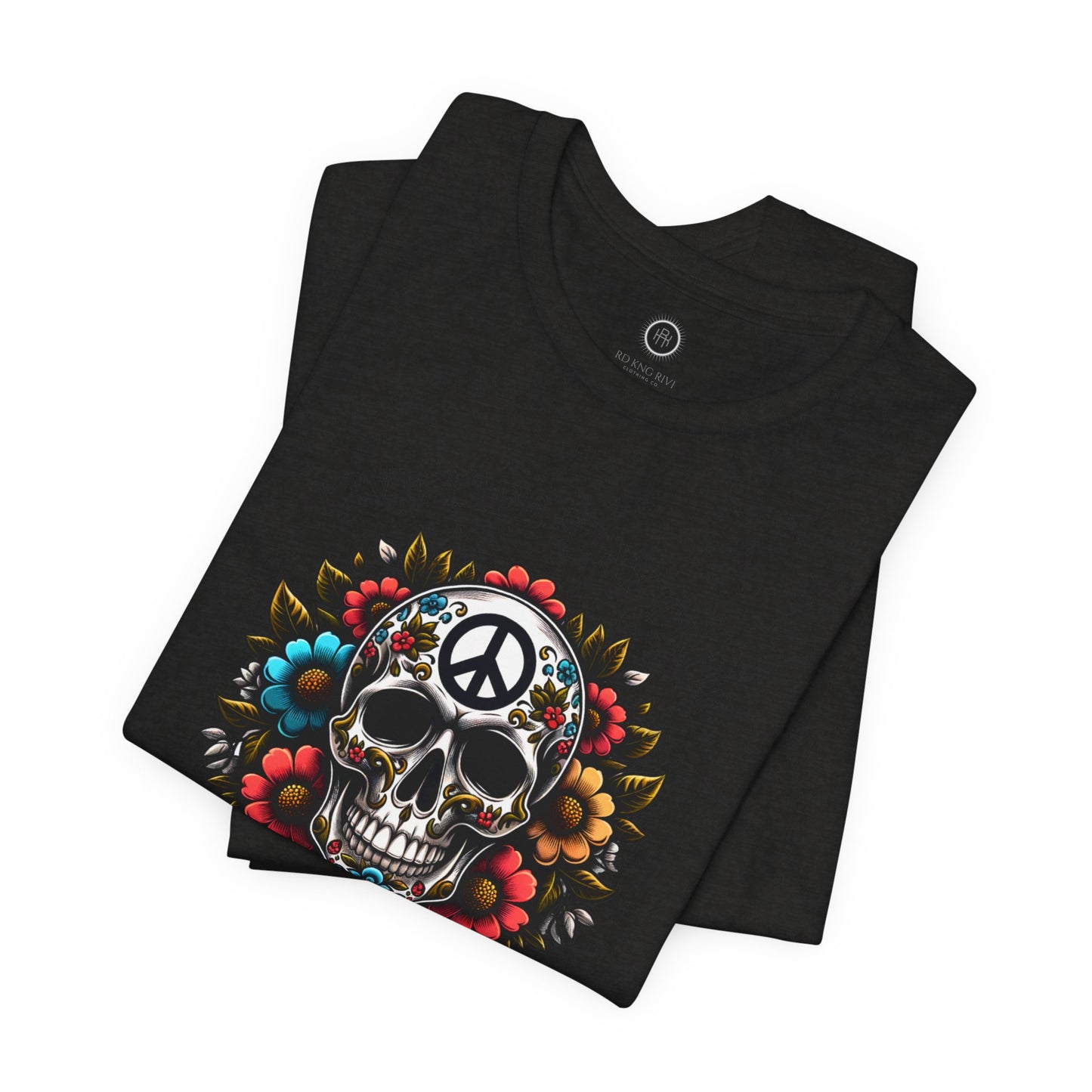 Skull Artwork Tee - Live Life Stay True, Unisex Graphic T-Shirt, Peaceful Vibe Tee, Motivational Shirt for Everyday Wear, Unique Gift Idea,