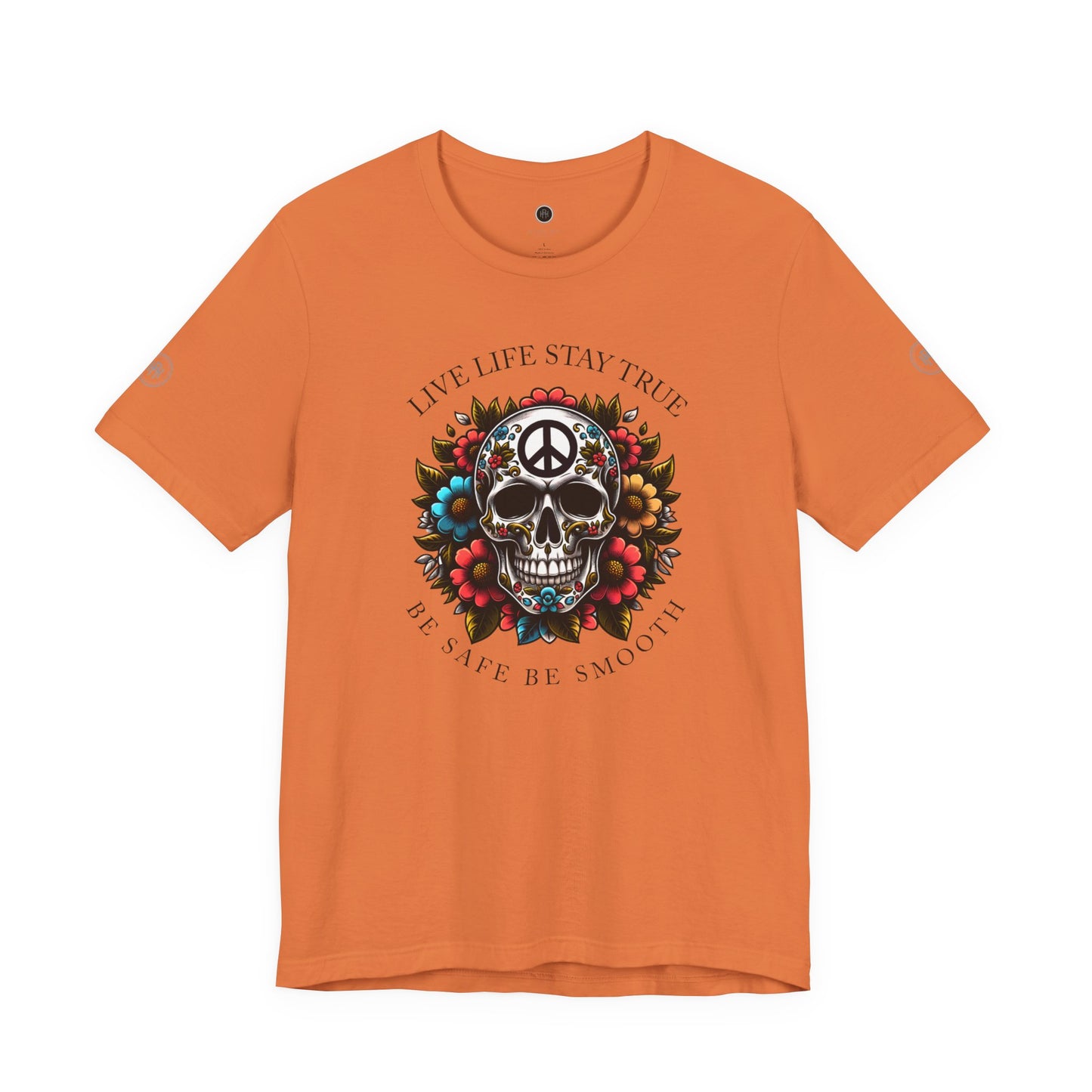 Skull Artwork Tee - Live Life Stay True, Unisex Graphic T-Shirt, Peaceful Vibe Tee, Motivational Shirt for Everyday Wear, Unique Gift Idea,