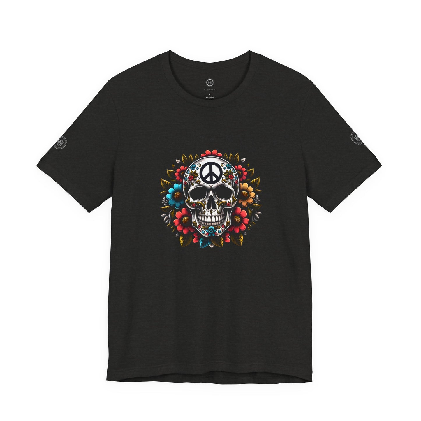 Skull Artwork Tee - Live Life Stay True, Unisex Graphic T-Shirt, Peaceful Vibe Tee, Motivational Shirt for Everyday Wear, Unique Gift Idea,