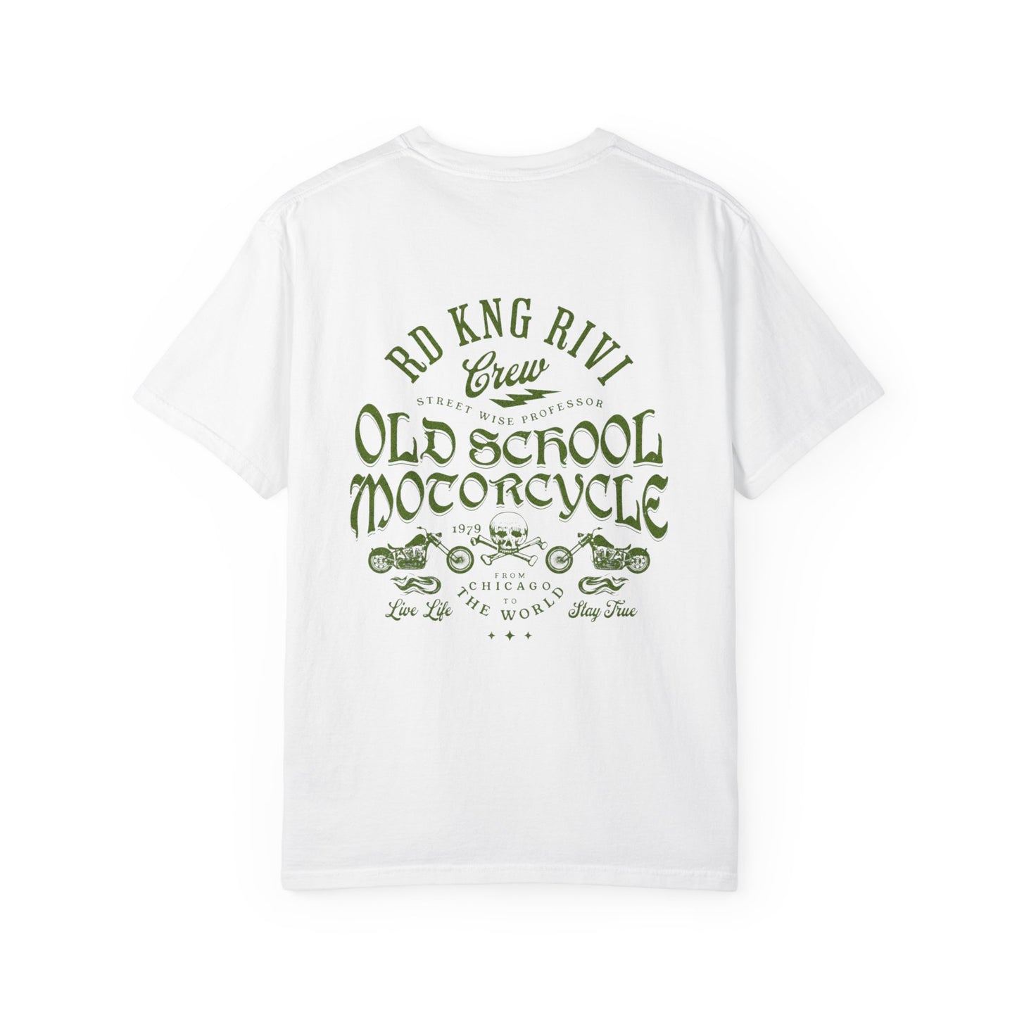 Motorcycle Tee — Garment-Dyed Unisex Motorcycle Shirt