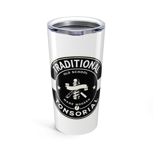 20oz Traditional Tonsorial Tumbler - Retro Barber Style Travel Mug