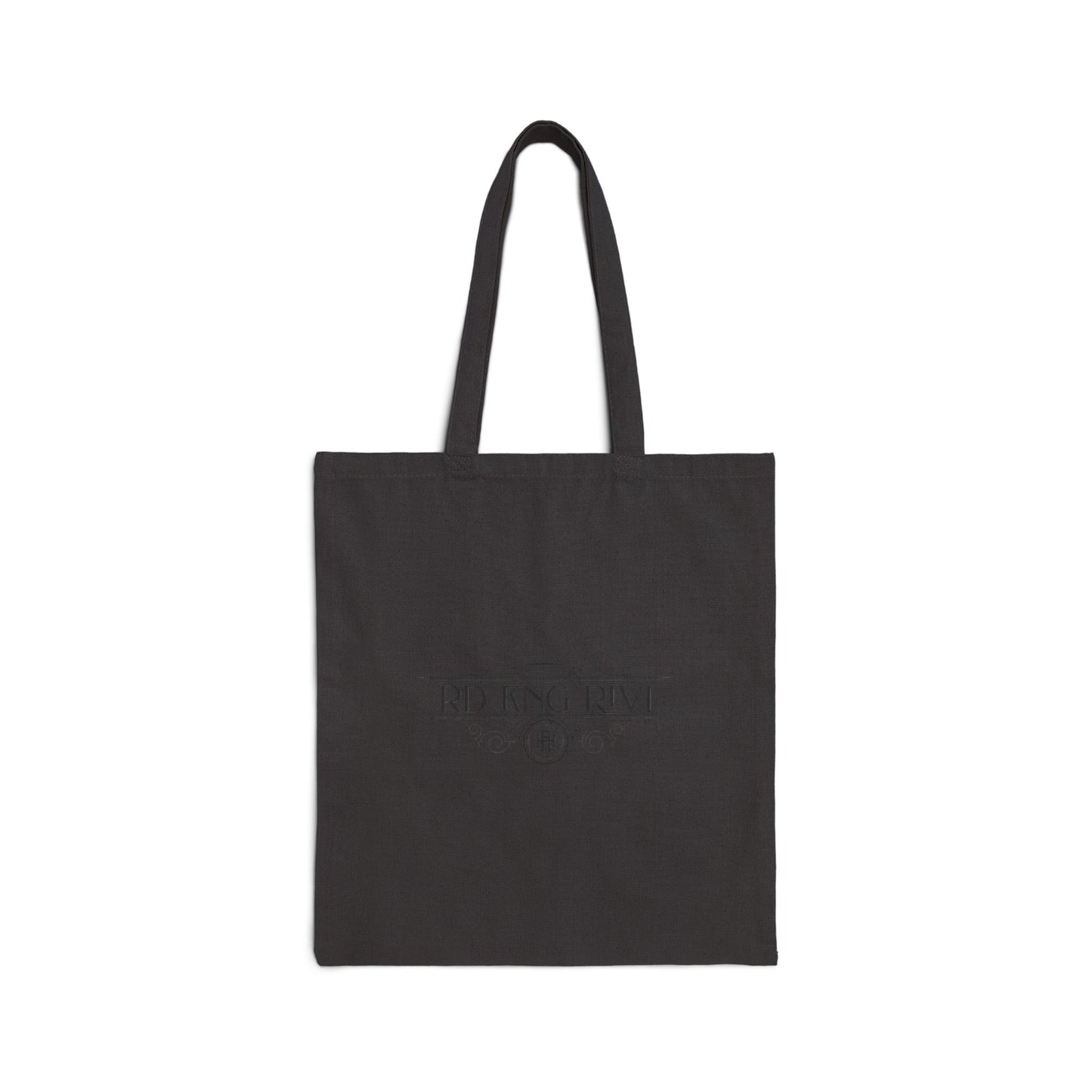 Vintage Crest Tote Bag — 'RD KING RIVI' Cotton Canvas Grocery Tote