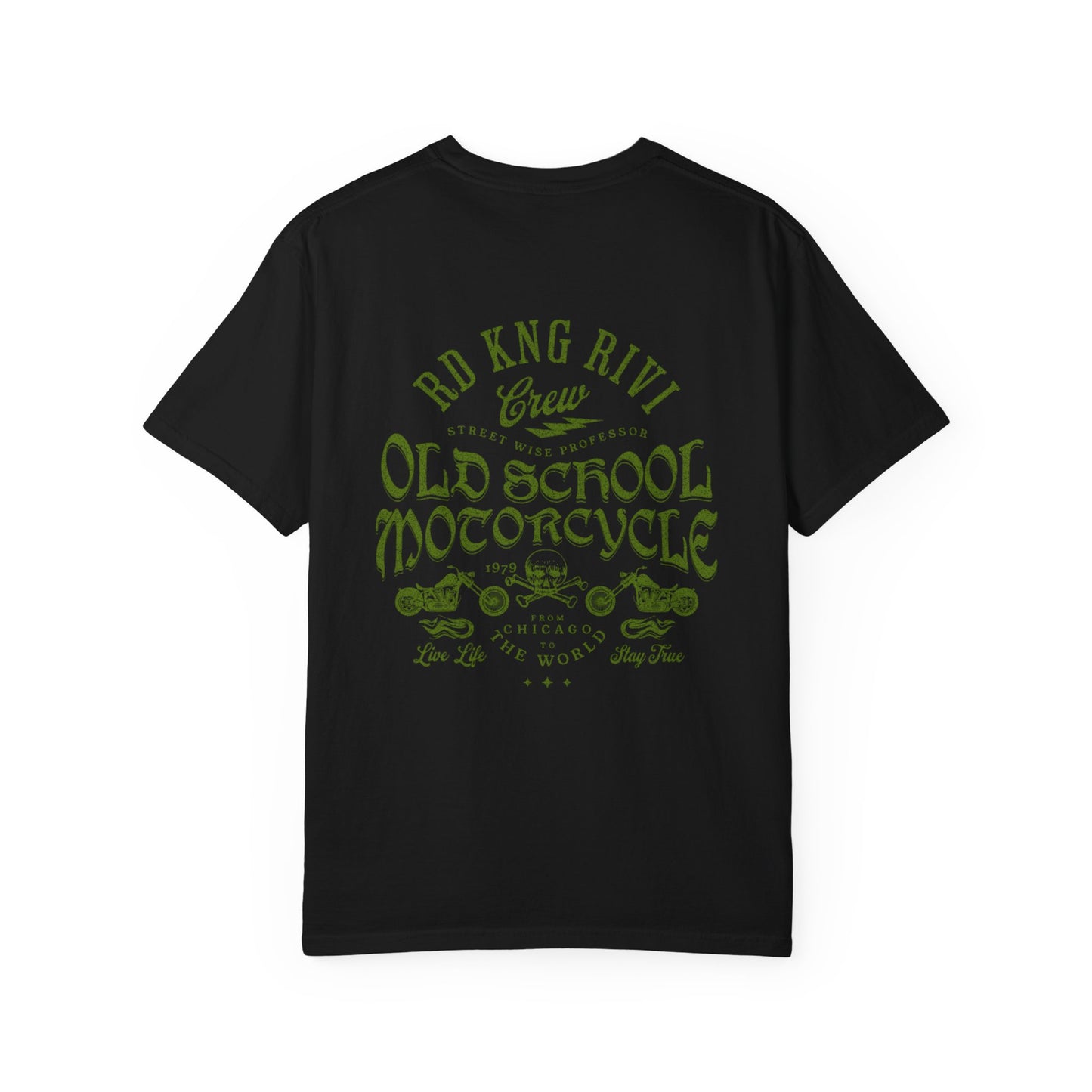 Motorcycle Tee — Garment-Dyed Unisex Motorcycle Shirt